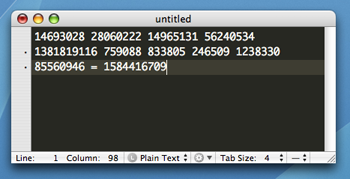 Math Result in TextMate