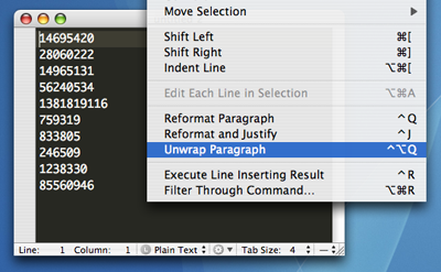 Unwrap Text in TextMate
